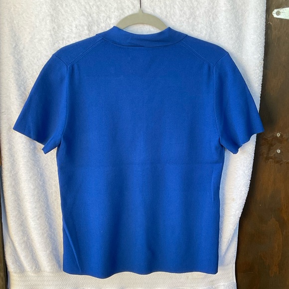 Chico’s Design Apparel Racquet Short Sleeve Tee Keegan Blue; NWT; M/8 - Picture 7 of 12